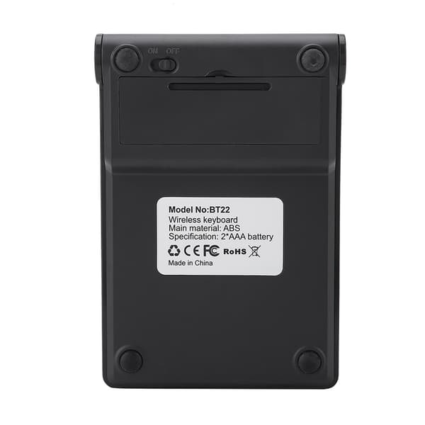 Musta 22 näppäimen mini numeronäppäimistö langaton Bluetooth OS X PC:lle