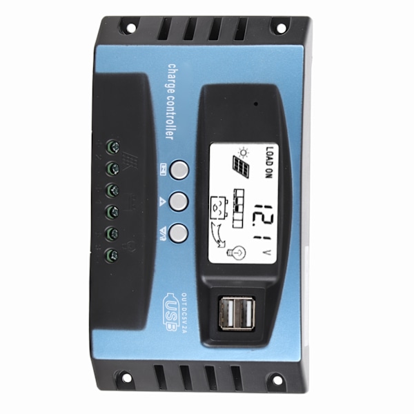 MPPT 100A Solarladdningsregulator Dubbel USB LCD-skärm 12V 24V