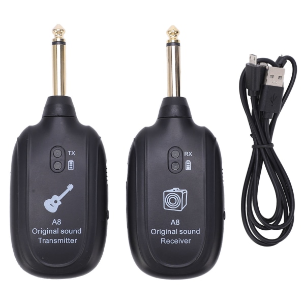 Trådløst gitarsystem mottaker sender oppladbart pickup tilbehørssett