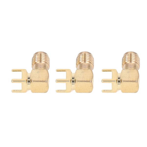 10 stk. RF-kontaktpanel, bøyd 90 grader, 4-pinners antennebase, PCB-kortende koaksialadapter SMAKWE