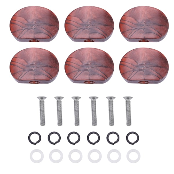 6 stk./sett Stemmeskruer Maskinhoder Akrylknapper for Gitar (#5)
