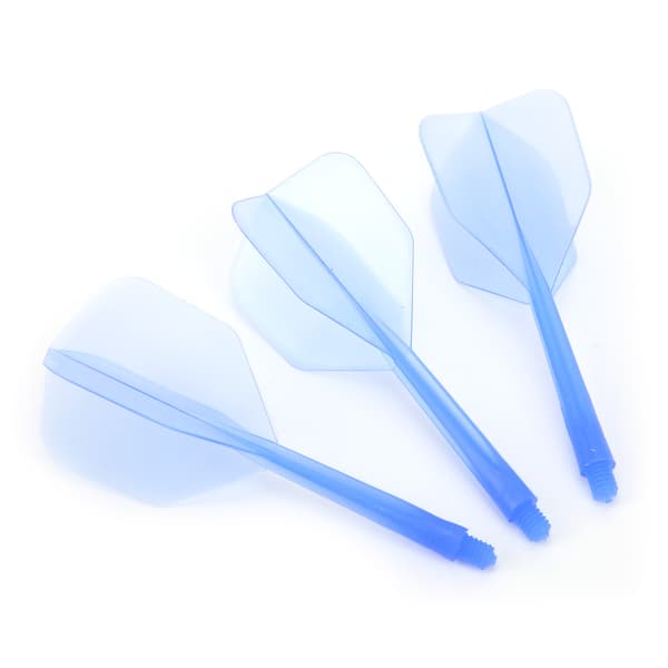 3 st 2BA Integrerade Transparenta Dart Skaft och Flights Standard Form Anti BreakBlue