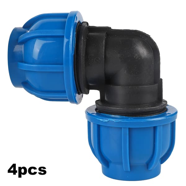 4 stk. PE-plast 32 mm til 32 mm albueadapterkobling Vannrørfittings tilbehør