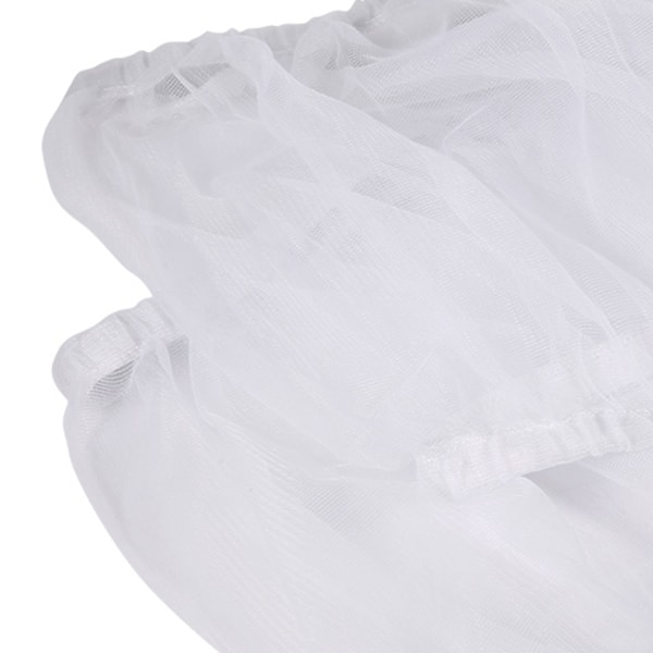 Stor Størrelse Ventilert Nylon Fuglebur Deksel Skall Frøfanger Kjæledyrprodukter (Hvit)