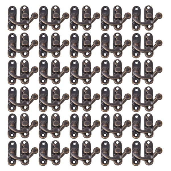 30 st Haspkrok Retro stil järnspärrhak Hasp för smycken presentförpackning 3,2 x 2,8 cm Brons vänster spärrhak Hasp