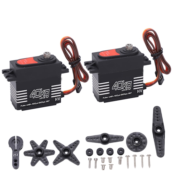 2 KPL QY3240MG Nopea Metallivaihde 40kg Suuri Vääntömomentti Digitaalinen Servo Scx10 1:8/1:10 RC-autolle Robotille