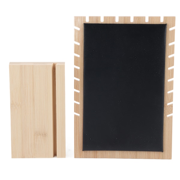 Trähalsband Armband Hänge Smycken Organiser Displayhållare Stativ Rack (Svart)