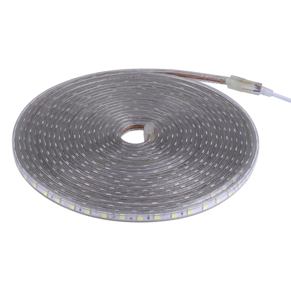 Vattentät SMD 5050 LED-remsa 220V 60leds/m Flexibel Tejp Repljus 10 Meter Vit