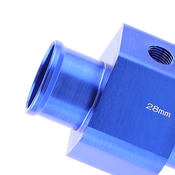 Universal Metal Bil Vand Temp Fælles Rør Slange Temperatur Sensor Adapter Blå 28mm