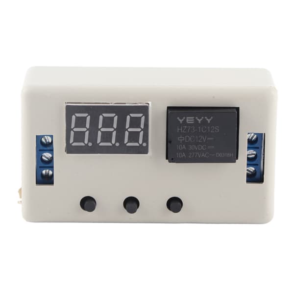 12V LED-display Justerbar Timer Relé Automasjonskontroll Brytermodul