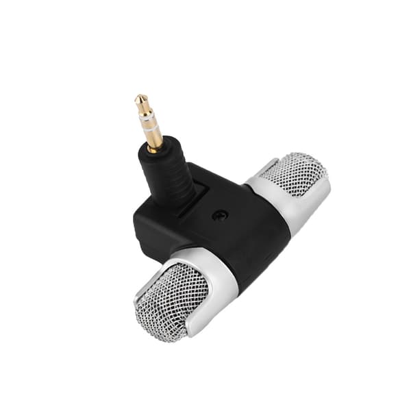 Mini Stereomikrofon Mic 3,5 mm Guldpläterad Plugg Jack för PC Laptop MD Kamera