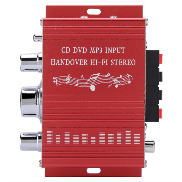 Mini Digital bilförstärkare Hifi Audio Musik CD DVD MP3 FM-spelare (röd)