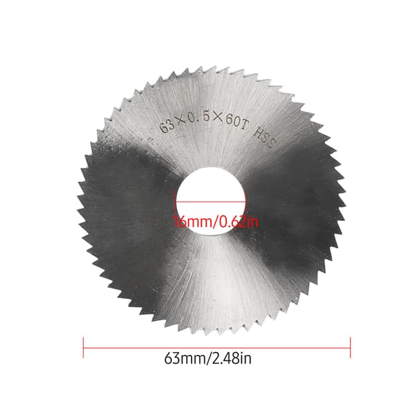 2,5 tum diameter 63 mm HSS sågblad
