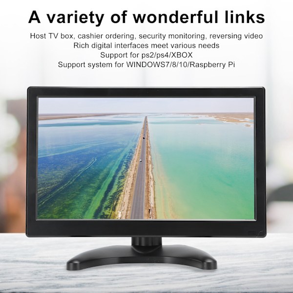 Kannettava näyttö HDMI VGA AV USB BNC Seinäkiinnitys Kortin toisto 11,6 tuumaa