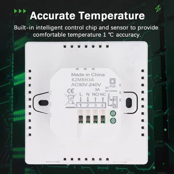 Smart Termostat Touch Screen LCD Baggrundsbelyst Ugentlig Programmerbar Termostat til Hjemmet