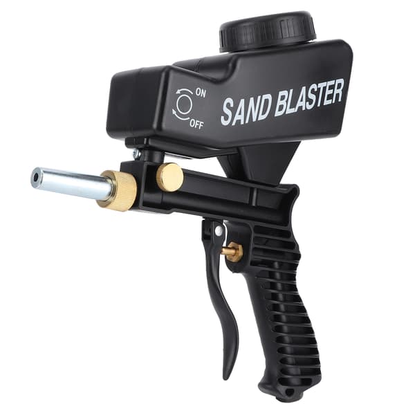 Bærbar Gravity Type Lille Sandblæsepistol Sandblæser Bil Autodele Sort