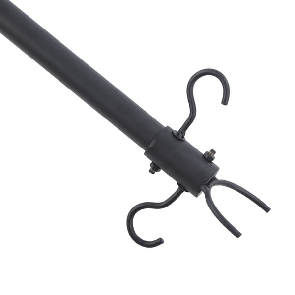 2-pack String Light Pole 3 m Utomhus Hängande Stolpar Camping Light Rod med Krok för Uteplats
