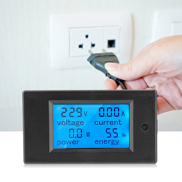 100A AC 80~260V Digital Strömmätare Monitor Spänning KWh Watt Voltmeter Amperemeter