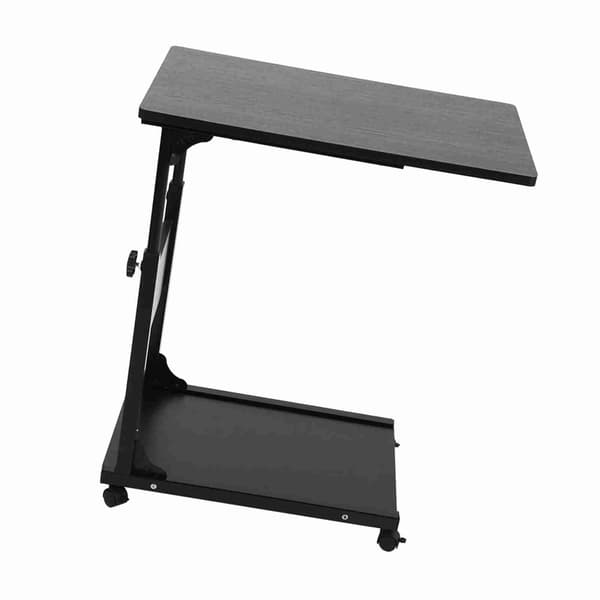 Bærbart multifunksjonelt flyttbart laptopbord med hjul Sengesofa Bøker Svart