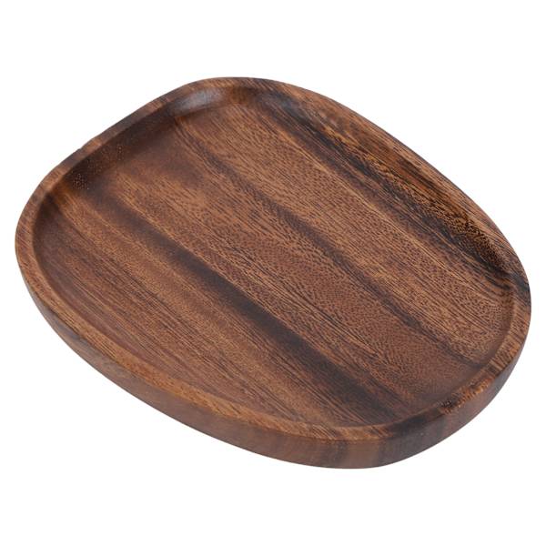Uregelmæssig Træ Opbevaringsbakke Snack Frugt Organizer Bordtilbehør Fastfood Tallerken Dekoration 16x13cm