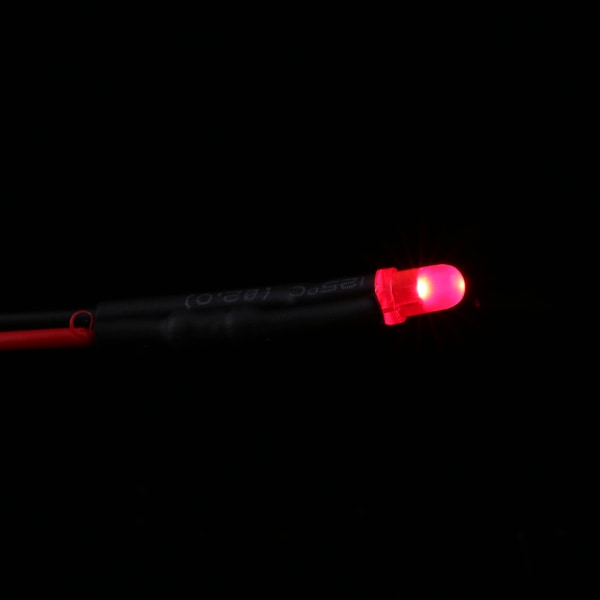 50 st förtrådade diffuserade LED-dioder Multi Colors Ljus 3mm Röd (#1)