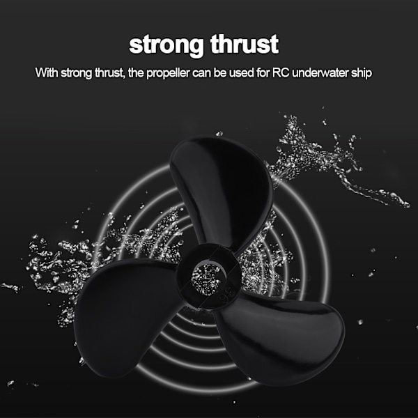 1 par Fjärrstyrd Skeppsdelar 3 Blad Plast RC Båt Utombordare Propellrar Set Tillbehör