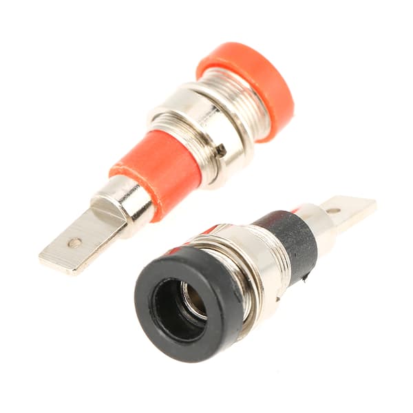 10 stk. blandet farve bananstik 4,0 mm jack til panelmontering testprober