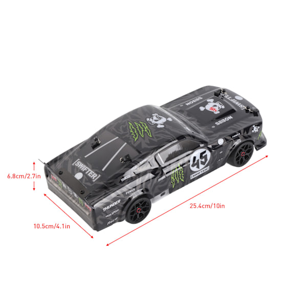 RC Drifting Bil 30KM/H 2.4GHz Framåt Bakåt Sväng Vänster och Höger 1/18 Fjärrstyrd Bil