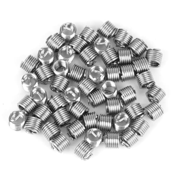50 stk. rustfrit stål spiralformede gevindindsatser M2 x 2D