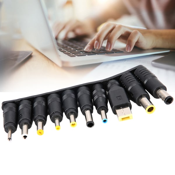 10 st DC 5.5MM Universal Multifunktionell Notebook Laptop Strömförsörjning Laddare Adapterkontakt