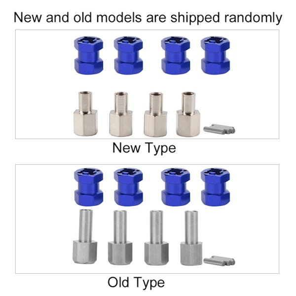 RC Förlängningshjul Hex Navdrivadapter Passar för D90 AX10 CC01 SCX10 F350Blå