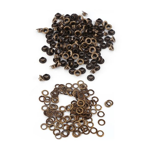 100 stk. metaløjer til læderhåndværk DIY scrapbooking sko (indvendig diameter 5 mm)