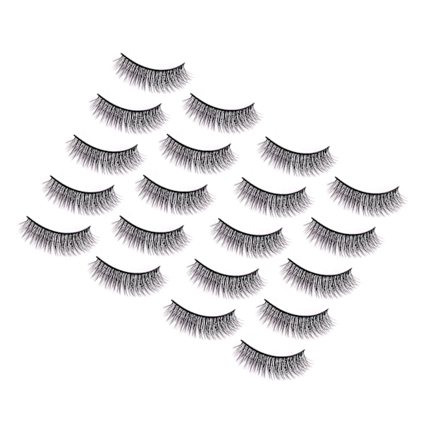 10 Par Magnetiska Ögonfransar Set Handgjorda Lätta Återanvändbara Magnetiska Fransar med Eyeliner Applikator