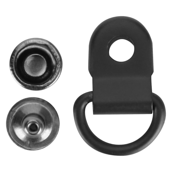 100 kpl Nauhakoukku D-rengas Niitti Messinki Kenkä Nahka DIY Niittityökalu Mattamusta 9x14mm