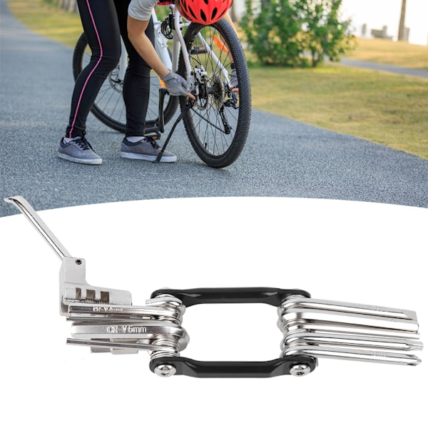 T25 Bærbart Værktøj Cykelvedligeholdelse Håndværktøj Universelt Foldesæt Rustfrit Stål