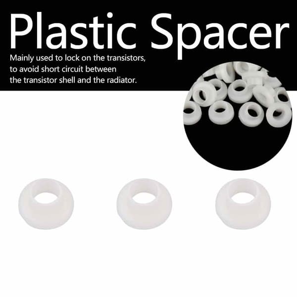 100 st Transistorbricka Isolerad Plastdistans Bussningsbrickor (TW-6)