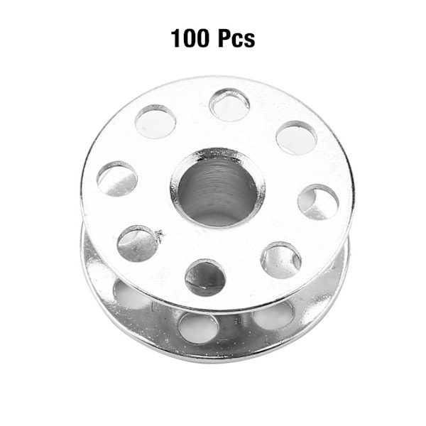 100 stk. metalspoler til universelle industrielle symaskiner (270010 med huller)