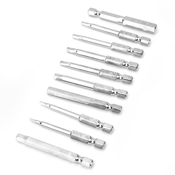 10 stk. sekskant skaft skruetrækker bits magnetiske BST bits -018 60 mm længde