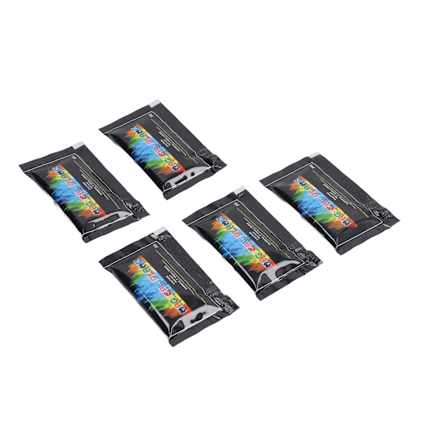 5PK Flammer Kosmisk Ild Fargepakker Langvarig Pulserende Flamme Fargeendringspulver for Innendørs Utendørs 30g
