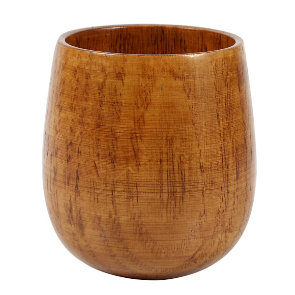 Puinen kuppi, primitiivinen puun väri, käsintehty, luonnonpuu, kahvi, tee, olut, mehu, maito, muki #1