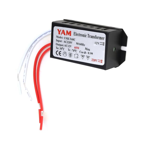 220V til 12V Elektronisk Transformator Spenningsomformer Smart Strømforsyningsdriver (60W)