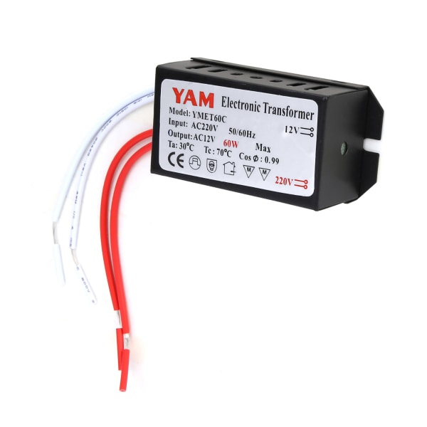 220V till 12V Elektronisk Transformator Spänningsomvandlare Smart Strömförsörjningsdrivrutin (60W)