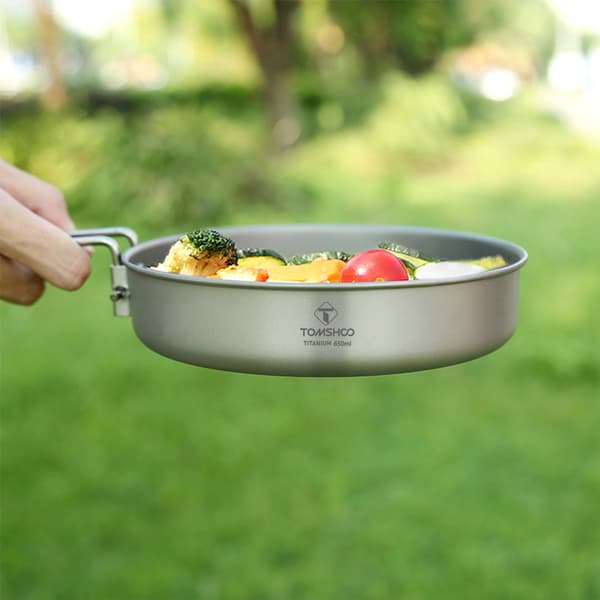 TOMSHOO Titanium Kogesæt Camping Gryde og Pande til Backpacking og Camping