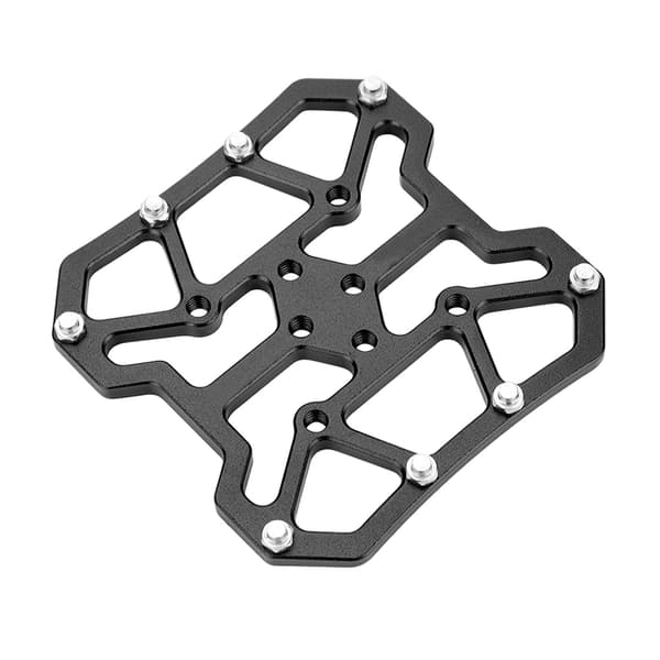 1 par cykelpedalplatformadaptere i aluminiumslegering uden klips til SPD (sort)