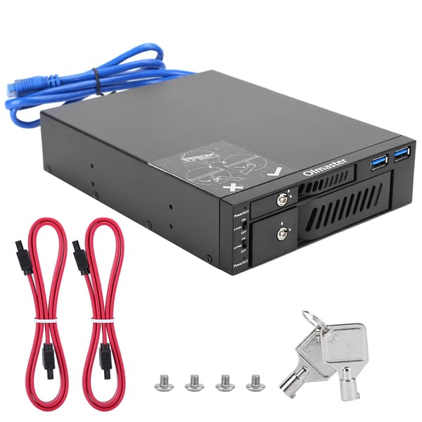 Mobil hårddiskkassett DualDisk Optisk drivenhet Extraktionsbox 2.5/3.5 Fäste USB MR6203 (Inkluderar ej hårddisk)