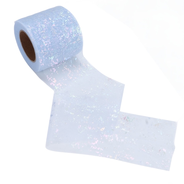 Tulltyg DIY-hantverk Slitstark Symfoni Polyester Lätt Bärbar Tullrullar 6cm Ljusblå