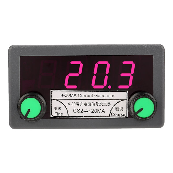 4-20mA Digital Ström Analog Signalgenerator Grov/Finjustering Konstant Strömutgång