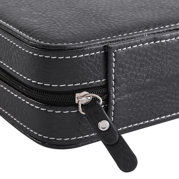 1 stk. 8 rum Ur Display Opbevaringsboks Bærbar Lynlås Rejse Samler Etui Organizer (Sort)