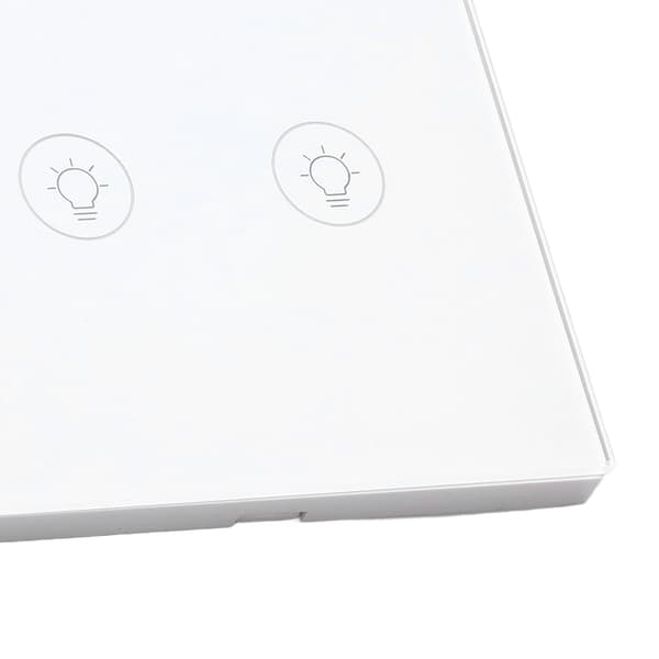 Vägg Touch Ljusbrytare Timerfunktion Härdat Glas Dimning Smart APP Kontroll Lampbrytare för Zigbee 90‑