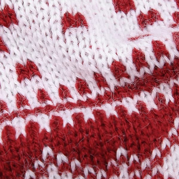Moteriktig Julehundegenser Varme Klær Valper Katter Pullover Type Vinterfrakk Rød XXL